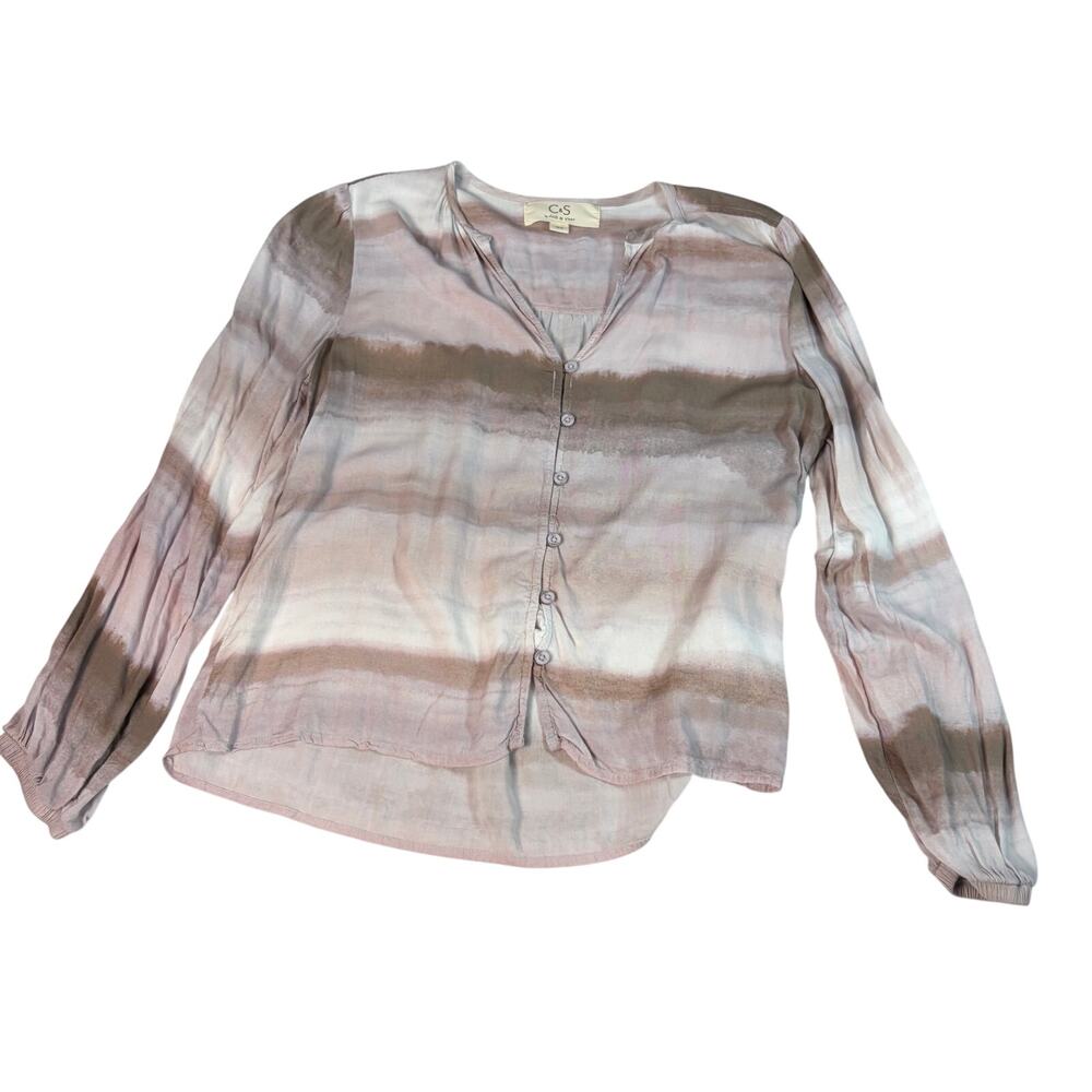 C & S Cloth & Stone Anthropologie V neck button up blouse. Size XS. boho, flowy